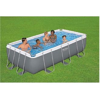 Trade Shop Trade Shop - Piscina Fuori Terra Power Steel Frame Rettangolare 404 X 201 X 100cm Pompa 56441