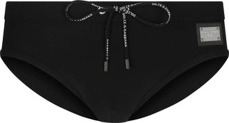Dolce & Gabbana Bikini Slip voor het Strand - Heren - Strandmode - Zwart - XL - Nylon - Badmode