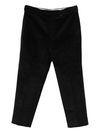 Officine Générale Hoche corduroy tapered trousers - men - Cotton/Elastane/Fabric - 52 - Black