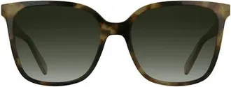 Longchamp Le Pliage 55mm Gradient Modified Rectangular Sunglasses in Khaki Havana at Nordstrom