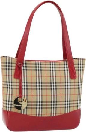 Burberry Borsa a mano vintage Pre-owned in tela - - Pre-owned - Donna - Beige - ONE SIZE