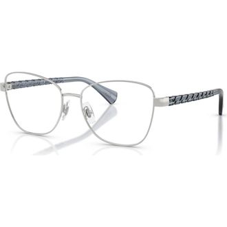 Ralph Lauren 53mm Irregular optical glasses in Silver at Nordstrom