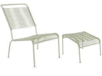 Schubiger M&ouml;bel Spaghetti-Lounger-Hochlehner + Hocker S&auml;ntis