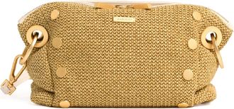 Hammitt Hammitt Daniel Crossbody Clutch Calla Lily White Raffia Brushed Gold Sml