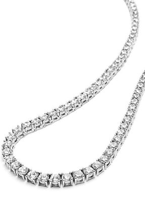 Nialaya Tennis Necklace in Silver at Nordstrom