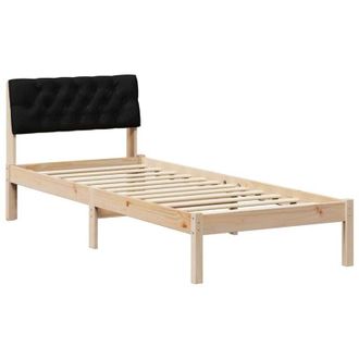 vidaXL Estructura De Cama Con Cabecera Marr&oacute;n Y Negro 75 X 190 Cm Vidaxl
