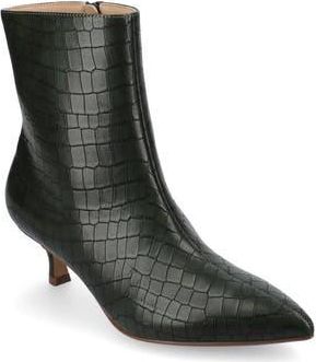 Journee Collection Arely Bootie in Olive Crocodile at Nordstrom Rack, Size 6.5