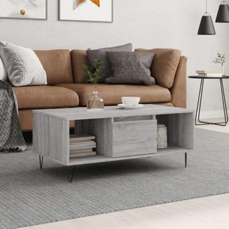 vidaXL Furniture Limited - Mesa De Centro Madera Contrachapada Gris