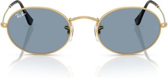 Ray-Ban Sunglasses Rb3547 001/56 Oval Gold/Blue Unisex