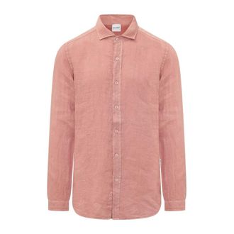 Sundek Linnen Overhemd - Heren - Casual Overhemden - Roze - XL - Linnen - Overhemden