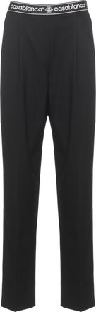 Casablanca Black Logo Elastic Waistband Trousers