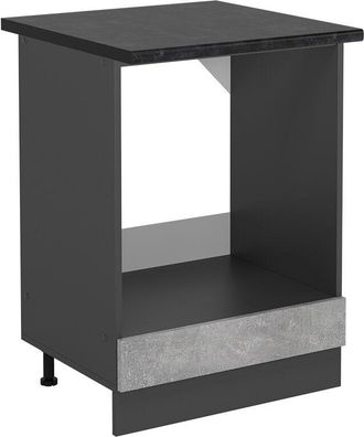 Vicco Armario Para Horno Empotrado R-line, Hormig&oacute;n, 60 Cm, Et Antracita