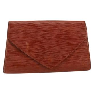 Louis Vuitton Pre-owned Leather Clutch - Dames - Pre-owned - Bruin - Maat: ONE Size Leer