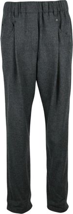 Brunello Cucinelli Classico Tapered Pantaloni - - Trousers - Donna - Grigio - M