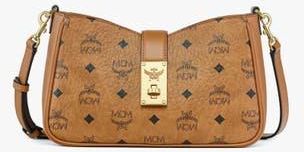 MCM Small Tracy Shoulder Bag in Visetos in Cognac at Nordstrom