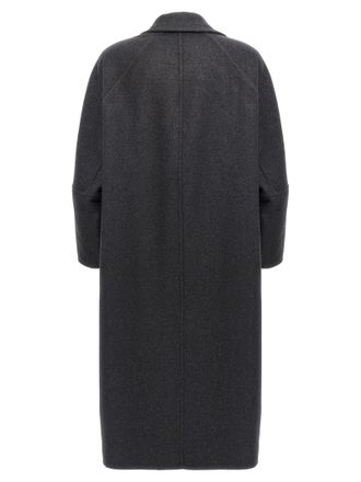 Max Mara Womens Gray Virgin Wool Coat Clothing