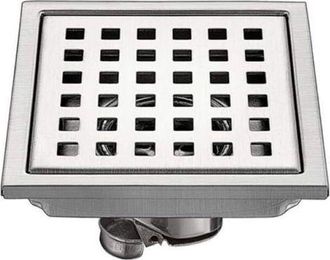 OEM Scarico A Pavimento Per Esterni In Acciaio Inox Da 15 X 15 Cm Con Filtro Quadrato, Sistema Antireflusso E Deodorizzazione Integrata