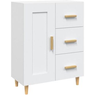 vidaXL Aparador De Madera Contrachapada Blanco 69,5x34x90 Cm Vidaxl