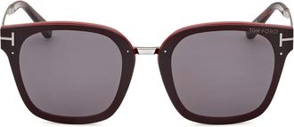 Tom Ford Eyewear Zonnebril met vierkant montuur - Bruin