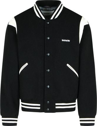 Barrow College Black Polyester Bomber Jacket