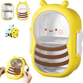 OEM Fiambrera De Acero Inoxidable Con 2 Compartimentos: Fiambrera Bento A Prueba De Fugas Para Ni&ntilde;os Y Adultos, Ideal Para El Colegio Y El Trabajo