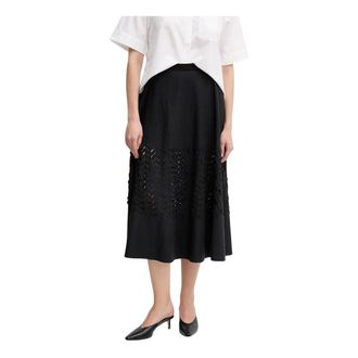 Sandro Ferrone Dames, Rokken, Zwart, Maat: 4XS Leer