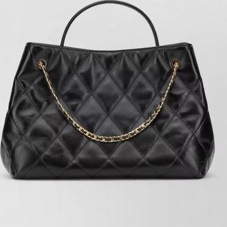 Tory Burch fleming medium leather quilted tote bag