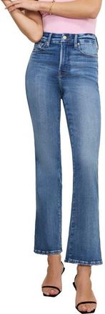 Good American Soft Tech Good Curve High Waist Straight Leg Jeans in Indigo856 at Nordstrom, Size 4
