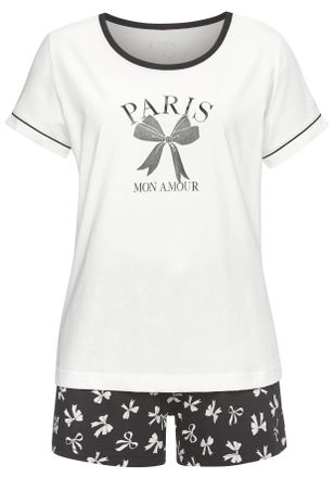 Vivance Shorty VIVANCE DREAMS, Damen, Gr. 32/34, beige (ecru, gemustert), Single Jersey, Obermaterial: 100% Baumwolle. Unterteil: 100% Baumwolle, gemustert, B