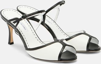 Manolo Blahnik Versari 70 leather mules