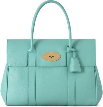 Mulberry Bayswater Grained Leather Satchel in Marina Blue at Nordstrom