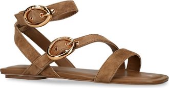 Steve Madden Womens Suede Karmin Brown Sandals - Size UK 8