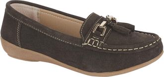 Jo & Joe Ladies Suede Slip On Loafer, Comfortable Casual Footwear with Tassel Detail (Coffee, UK Footwear Size System, Adult, Women, Numeric, Medium, 5)