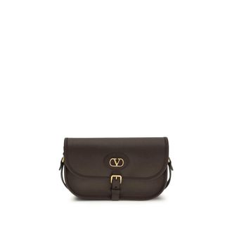 Valentino Garavani Brown Calf Leather Bos Taurus Shoulder Mens Bag
