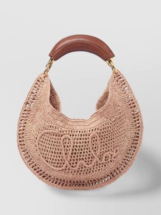 Chlo&eacute; summer raffia hobo bag banana