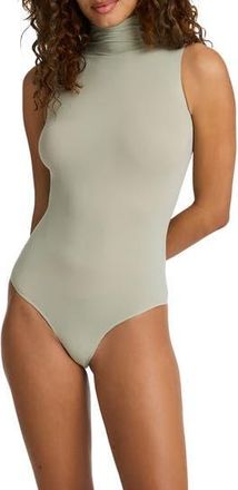 Commando Ballet Body Mock Neck Thong Bodysuit in Pistachio at Nordstrom Rack