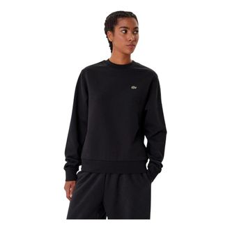 Lacoste Relaxed Fit Fleece Crew Neck Sweatshirt - Dames - Sweatshirts - Zwart - M - Katoen - Hoodies & sweatvesten