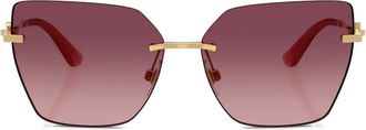 Dolce & Gabbana Eyewear DG2321 cat-eye-frame sunglasses - women - Metal - 62 - Gold