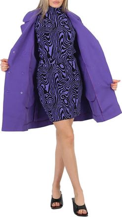 Moschino Ladies Moire-Effect Funnel-Neck Jumper