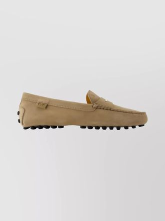 Tod's suede loafers penny strap