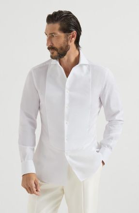 Brunello Cucinelli Slim fit shirt in White at Nordstrom, Size Xxx-Large