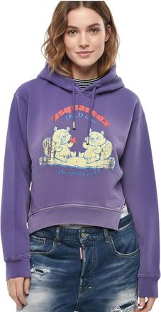Dsquared2 Purple Graphic Hood Sweatshirt