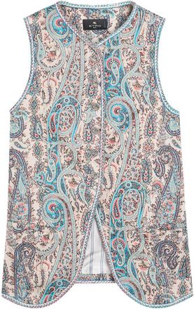 Etro Patterned-jacquard Cotton-blend Gilet - No Colour - 42 (UK10 / S)