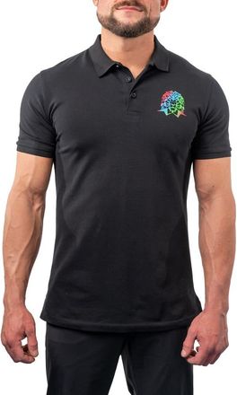 Maceoo Cotton Graphic Polo in Black at Nordstrom, Size Xxx-Large