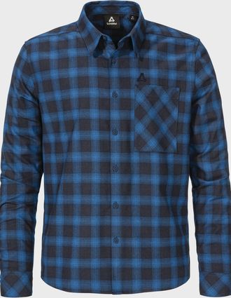 Sch&ouml;ffel Outdoorhemd SCH&Ouml;FFEL Urban Shirt Style Kleion MNS, Herren, Gr. 48, Normalgr&ouml;ssen, blau (8405, blau), Oberstoff: 100% Baumwolle, V-Ausschnitt, Hemden O