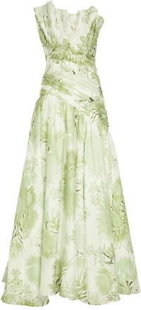Aje Aje Reflector Floral-print Woven Gown - Green - 6 (UK6 / XS)