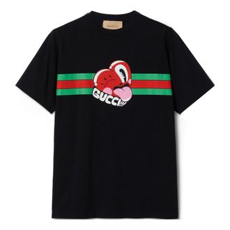 Gucci Graphic Cotton T-shirt Black 785345-XJGIJ-1868
