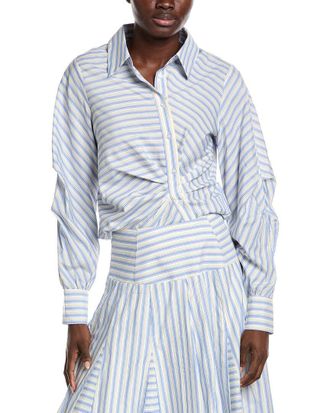 Gracia Vertical & Horizontal Striped Shirt