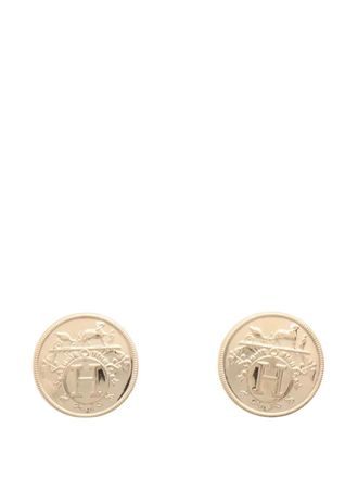 Herm&egrave;s 2010-2025 Very Small 18K Rose Gold Ex-Libris earrings - Rosa