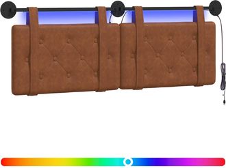 vidaXL Cabecero Colgante Marr&oacute;n Pu Antiguo Vidaxl